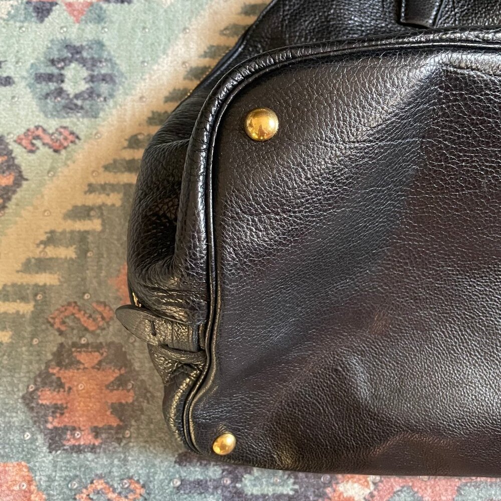 NWOT Miu Miu XL Leather Tote / Carry All Dome Bag - Picture 5 of 15
